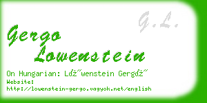 gergo lowenstein business card